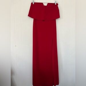 Lulu's Red Strapless Maxi Dress 
Long Size Large
